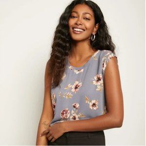 RW&CO Floral Cap Sleeve Blouse M